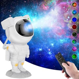 Astronaut Light Projector – 360° Galaxy Star Projector with Timer & Remote Control